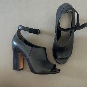 Pour La Victoire Black Ankle Strap Heels